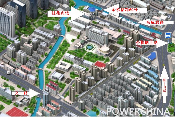 (同学们来之前可上网查看杭州市区二维,三维地图,以方便报到,也图片